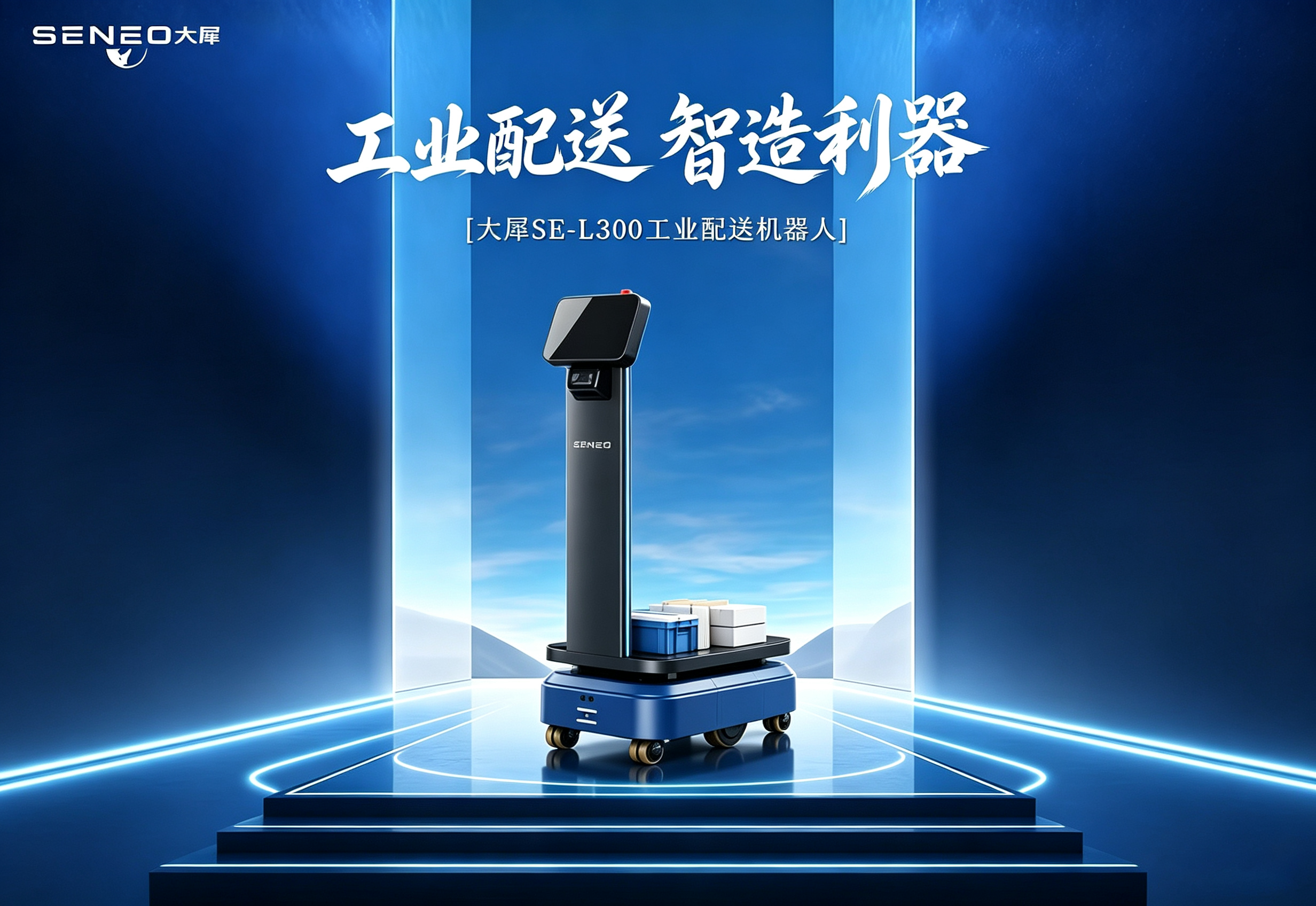 大犀SE-L300工业配送机器人丨一次投入，全场景解忧